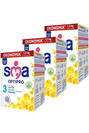 SMA Optipro 3 Prebiyotik Bebek Sütü 3 x 1200 gr 