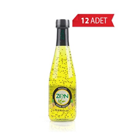 Zenart Ferahnak Ananas - Fesleğen Aromalı Meyve Suyu 330 ml 12'li