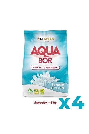 Aqua Bor Matık Toz 6Kg Beyazlar*4 Adet