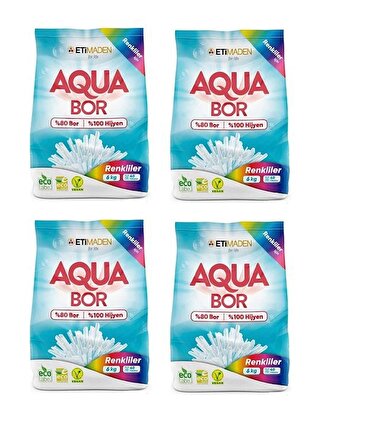 Aqua Bor Matık Toz 6Kg Renklıler*4 Adet