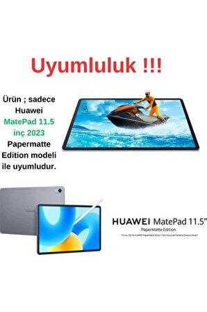 Huawei MatePad 11.5" 2023 ile Uyumlu Temperli Kırılmaz Cam Ekran Koruyucu