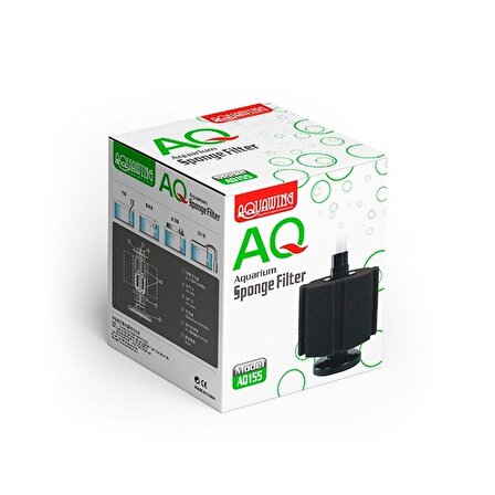 AQ155-Aquawing Akvaryum Üretim Pipo Filtre 8,5x8,5 Cm