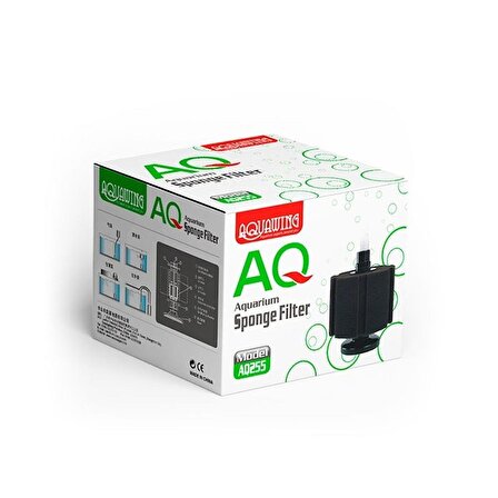 AQ255-Aquawing Akvaryum Üretim Pipo Filtre 12x9 Cm