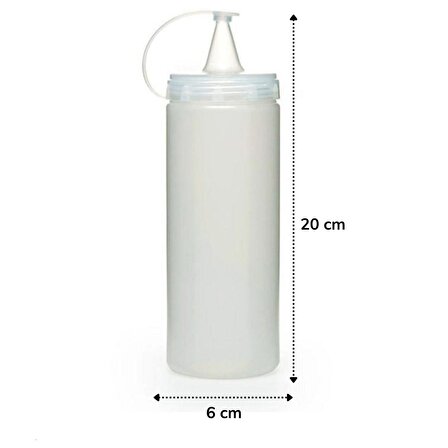 Şeffaf Kapaklı Sızdırmaz Yağlık Sosluk Şişesi Plastik Yağdanlık 400 ml. AP-9028 (4401)