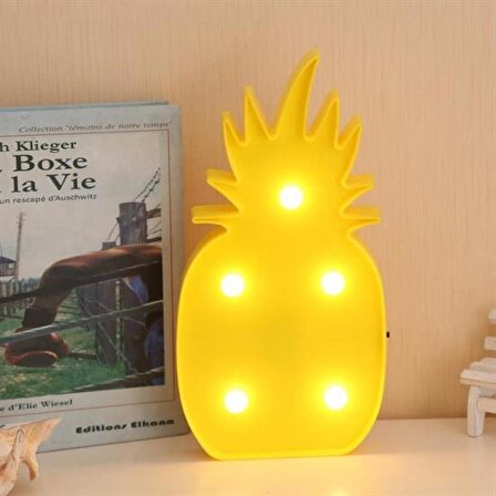 Ananas Şeklinde Ledli Dekoratif Eğlenceli Çocuk Gece Lambası (4401)