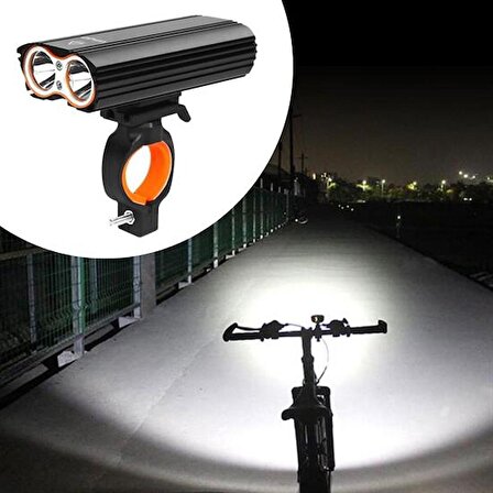 Şarj Göstergeli Uzun Menzil Su Geçirmez LED Bisiklet Feneri 1600 Lumen (4401)