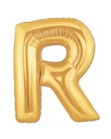 R Harf Folyo Balon Altın Renk  40 inç (4401)