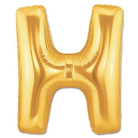H Harf Folyo Balon Altın Renk  40 inç (4401)
