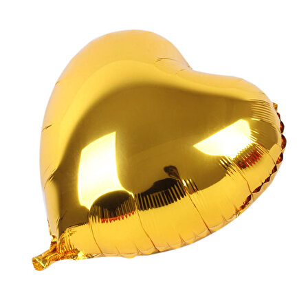 Kalp Balon Folyo Sarı 45 cm 18 inç (4401)