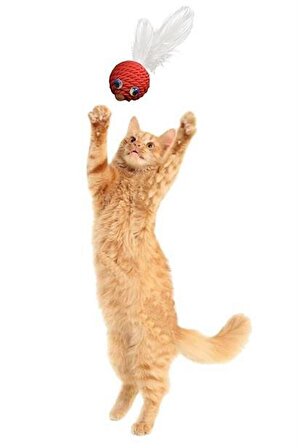 Renkli Hasır  Tüylü Oyun Topu (Catnipli) İlgi Çekici Eğlenceli  Eğitici Evcil Hayvan Oyun