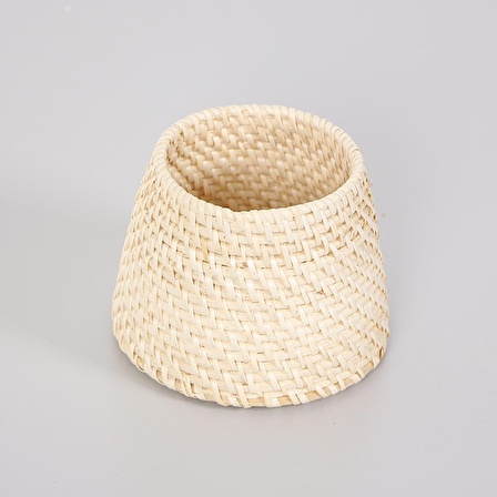 Dekoratif Kaşıklık, Rattan Hasır Kaşıklık , Mutfak Hasır Çok Amaçlı, Masaüstü Kalemlik 13x10x10cm