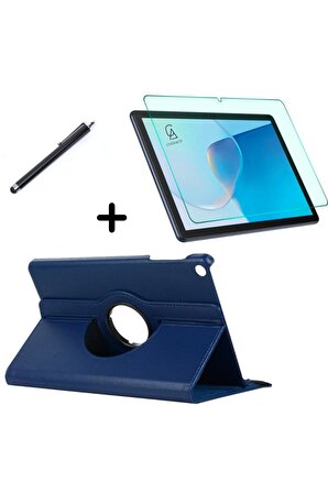 Huawei MatePad SE 10.4 Inç Uyumlu 360° Dönebilen Standlı Tablet Kılıfı Ekran Koruyucu ve Kalem Seti