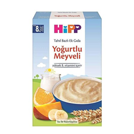 Hipp Organik Tahıl Bazlı Ek Gıda Organik Sütlü Yoğurtlu Meyveli 250 gr