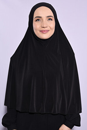 Peçeli Hijab Siyah - Siyah