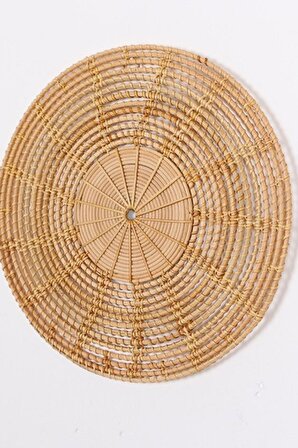 Japandi, Retro Eklektik Boho, Bohem Afrikan, İskandinav Rattan Duvar Dekoru & Supla 40 cm
