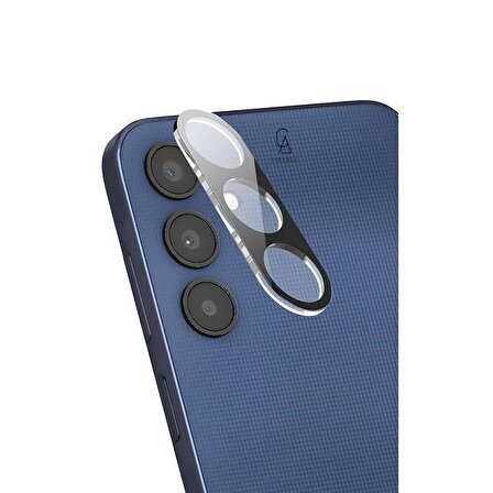 Samsung Galaxy A25 Uyumlu Kamera Lens Koruyucu Tam Kaplayan Kavisli Kamera Lens Koruyucu