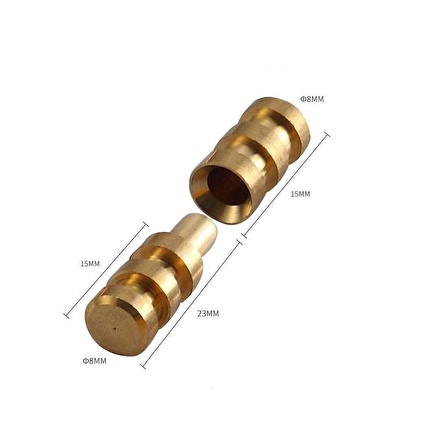 6 ADET Metal, Çap 8.0 mm X 30 mm Açılır Masa Sabitleme Pimi ve Somunu 