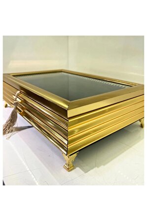 Aynalı Kapaklı Çok Amaçlı Gold Küçük Kutu
