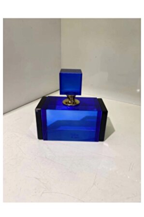 Dekoratif Kristal Mavi Cam Şişe 11 Cm