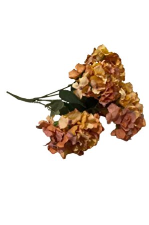 Turuncu Yapay Ortanca Çiçeği 42 Cm