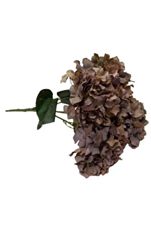 Kahverengi Yapay Ortanca Çiçeği 42 Cm
