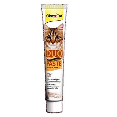 GimCat Duo Anti-Hairball Tüy Sağlığı için Peynirli Kedi Macunu 50 Gr