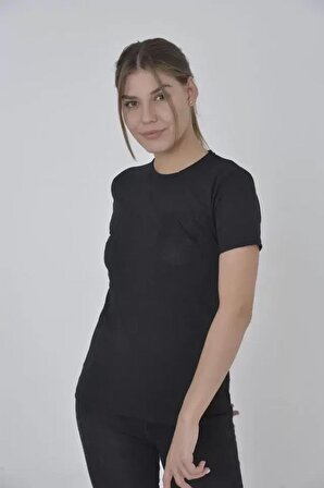 File Cepli Slim Fit T-shirt - Siyah