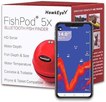 Hawkeye FishPod 5X Bluetooth Balık Bulucu