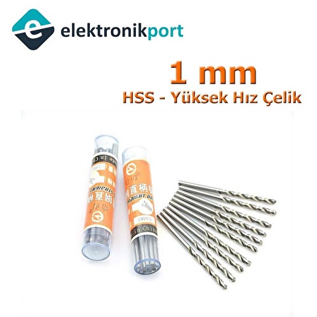 Matkap Ucu 1mm (HSS Yüksek Hız Çelik)