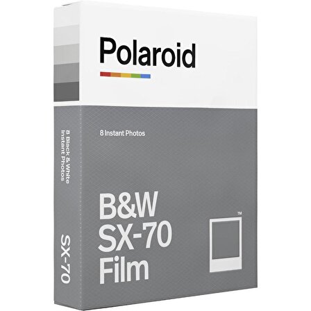 Polaroid B&W SX-70 Instant Film 8 Poz (Ürt: 07-2022)