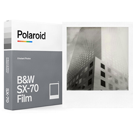 Polaroid B&W SX-70 Instant Film 8 Poz (Ürt: 07-2022)