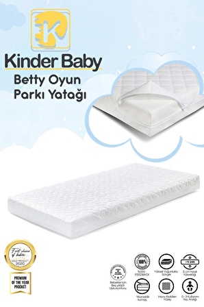 Kinder Baby Nora Park Yatak Oyun Parkı Beşik 70*110 Cm + Yatak Hediyeli