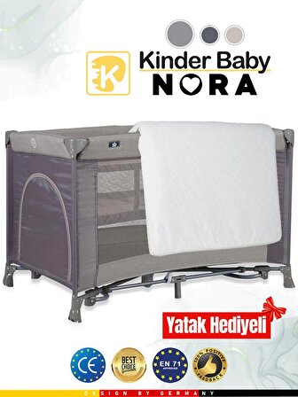 Kinder Baby Nora Park Yatak Oyun Parkı Beşik 70*110 Cm + Yatak Hediyeli