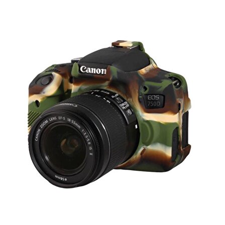EasyCover Canon 760D Silikon Kılıf Kamuflaj