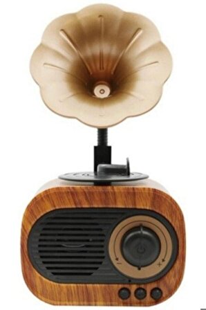 B5 Nostaljik Mini Radyo Gramofon Bluetooth Hoparlör Fm Usb Sd Yüksek Ses Speaker