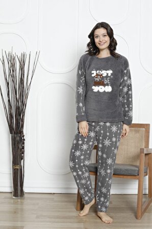 Kadın Peluş Pijama Takımı 21062