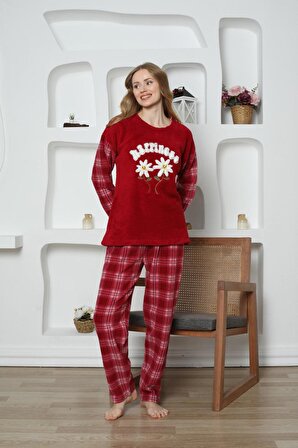 Kadın Peluş Pijama Takımı 21069