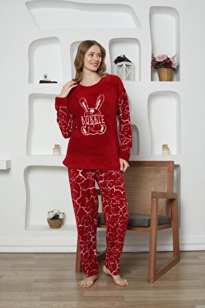 Kadın Peluş Pijama Takımı 21080