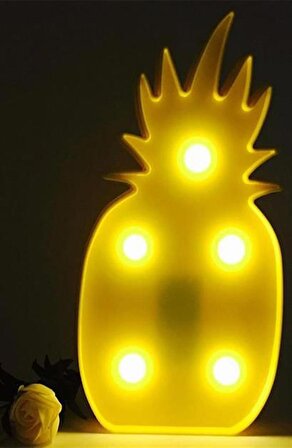 Periboia Ananas Şeklinde Ledli Dekoratif Eğlenceli Çocuk Gece Lambası