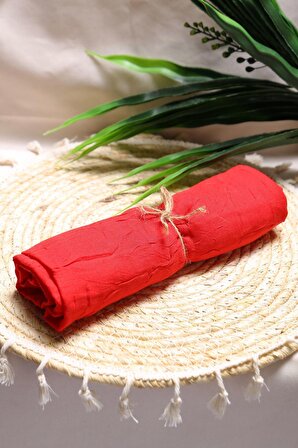 Lunaev Bambu Şal Kırmızı