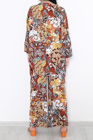 Lunaev Kimono Takım Bejdesenli 