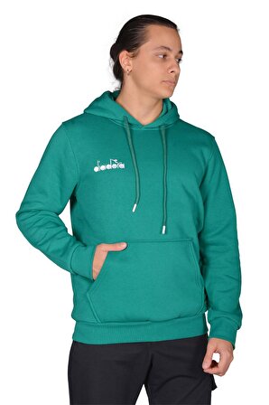 Diadora Bergamo - Erkek Yeşil Pamuklu Spor Sweatshirt - DDBER1030016