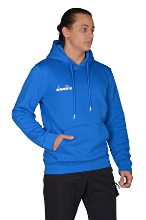 Diadora Bergamo - Erkek Saks Pamuklu Spor Sweatshirt - DDBER1030016