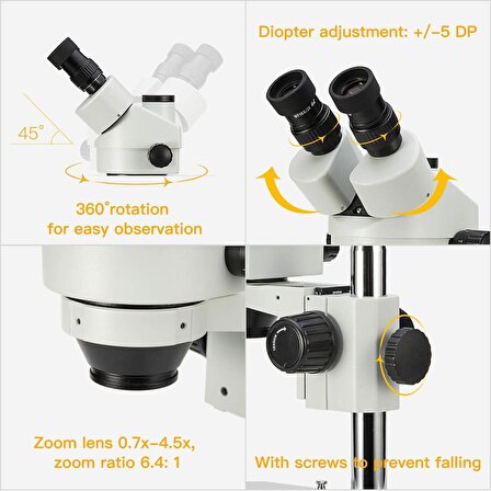Swift Dijital Profesyonel Trinoküler Stereo Zoom Mikroskop