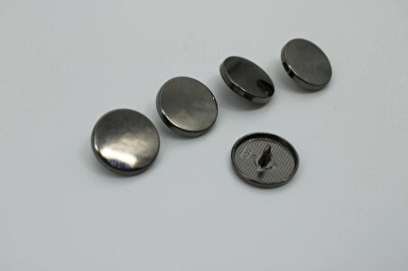 Antrasit Metal Düğme 2 cm 5'li