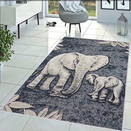 Dijital Baskı Yıkanabilir Kaymaz Taban Salon Halısı Ve Yolluk RVG1462