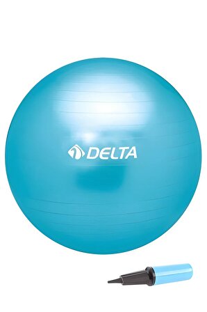 Delta 65 cm Gümüş Deluxe Pilates Topu Ve Çift Yönlü Pompa Seti