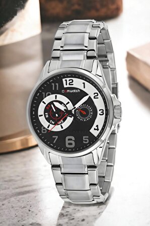 Comwatch ZMCMW003 Gümüş-Beyaz Renk Çelik Erkek Saati: Zamanın Şıklığı ve Fonksiyonelliği