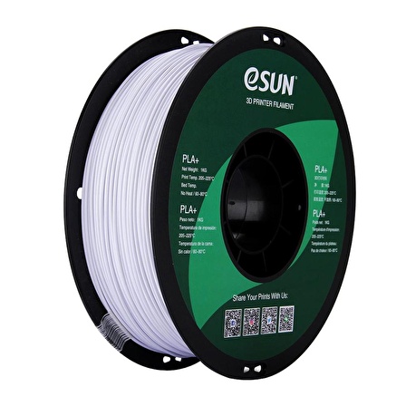 ESUN PLA + x10 Soğuk Beyaz 1.75mm 10lu Paket Filament