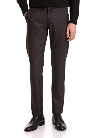 Siyah Dinamik Fit Desenli Yandan Cepli Jogger Pantolon | 42